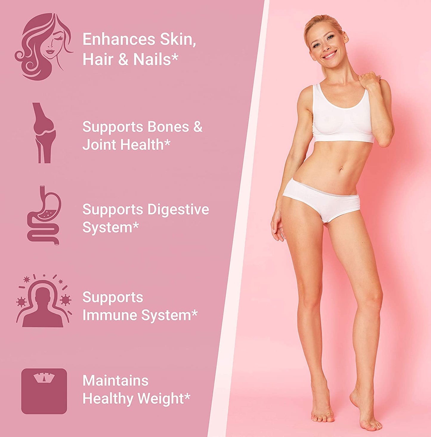 Multi Collagen Peptides Powder Supplement Types I, II, III, V, X - 5 Hydrolyzed Collagen Peptides– for Skin Hair Nails Joints –Triple Refined for Easy Mixing, Non-GMO Dairy Gluten-Free, Unflavored