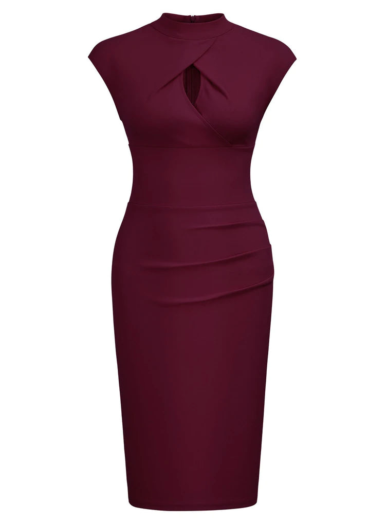 Half Collar Office Work Dress