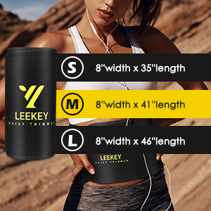 LEEKEY Waist Trimmer Belt Women, Workout Waist Trainer Sweat Wrap Waist Trimmer (Small& Meduim)