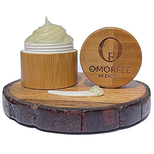 Omorfee 100% Organic Lip Lightening Scrub, Vegan Lip Exfoliator & Moisturizer, Gentle Overnight Lip Mask Treatment, With Kojic Acid, Vitamin E & Natural Beads for Dull, Dry & Dark Lips- 20g/0.70Oz