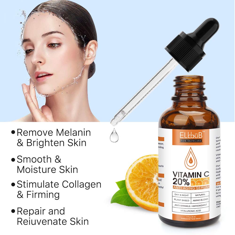 Vitamin C Serum For Face with Hyaluronic Acid, Retinol & Amino Acids - Boost Skin Collagen, Brighten Hydrate & Plump Skin, Anti Aging