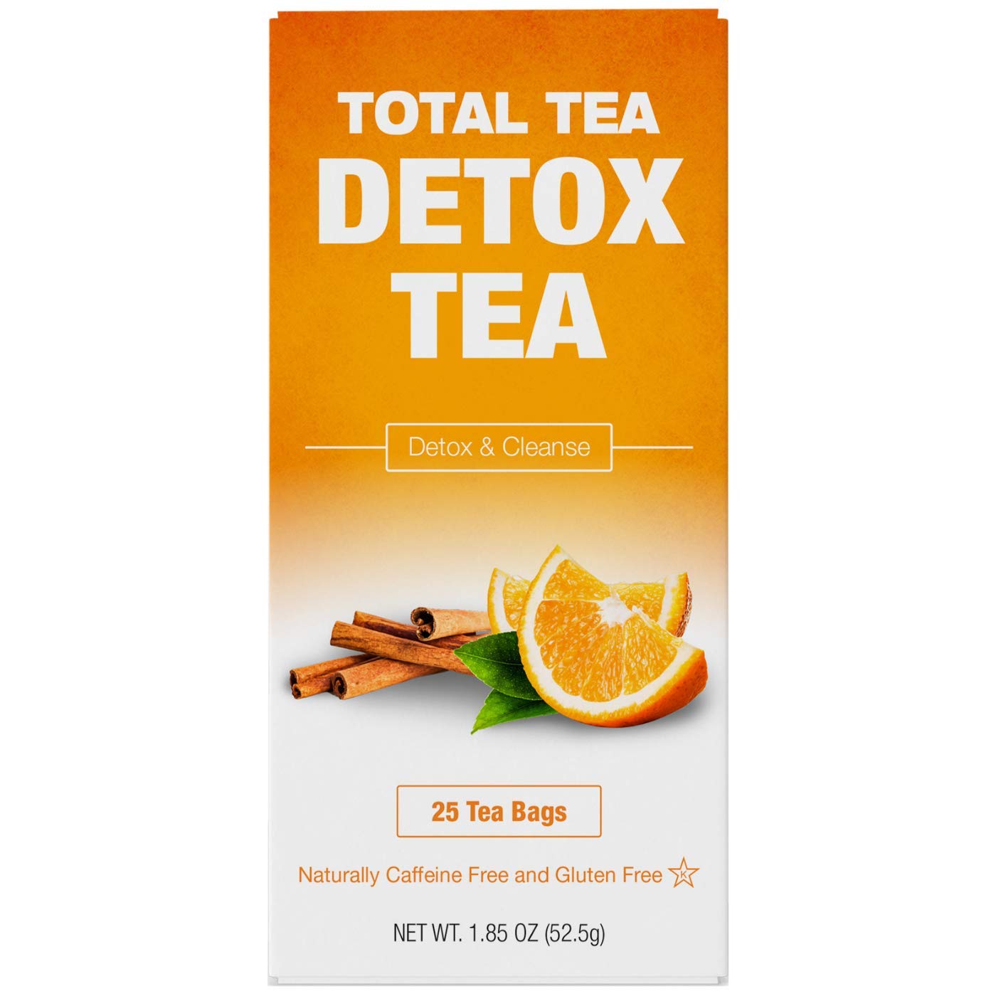 TotalTea Caffeine Free Detox Tea - All Natural - Slimming Herbal Tea for Gentle Cleansing - 25 Tea Bags