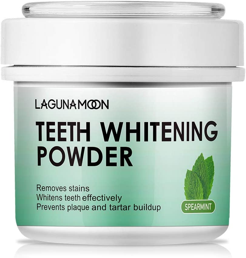 Teeth Whitening Powder, 50g Bright Pearl Spearmint Flavor - Natural Teeth Whitening, Teeth Polish & Teeth Stain Remover - Alternative to Toothpaste, Tooth Powder for Sensitive Teeth & Freshens Breath