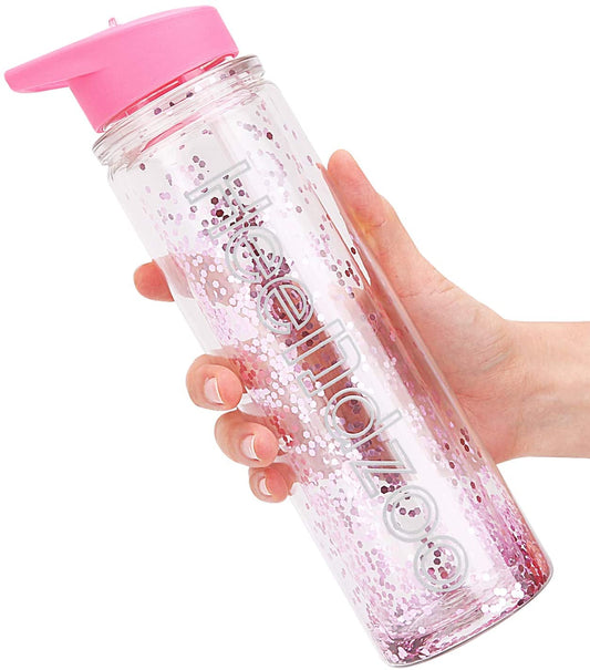 Kids Water Bottle With Straw,Girls Water Bottles For School,Tritan BPA Free Leak Proof,18oz Glitter Water Bottles For Women,Double Wall Insulated,Keep Beverages Hot or Cold,For Fitness,Sports,Pink