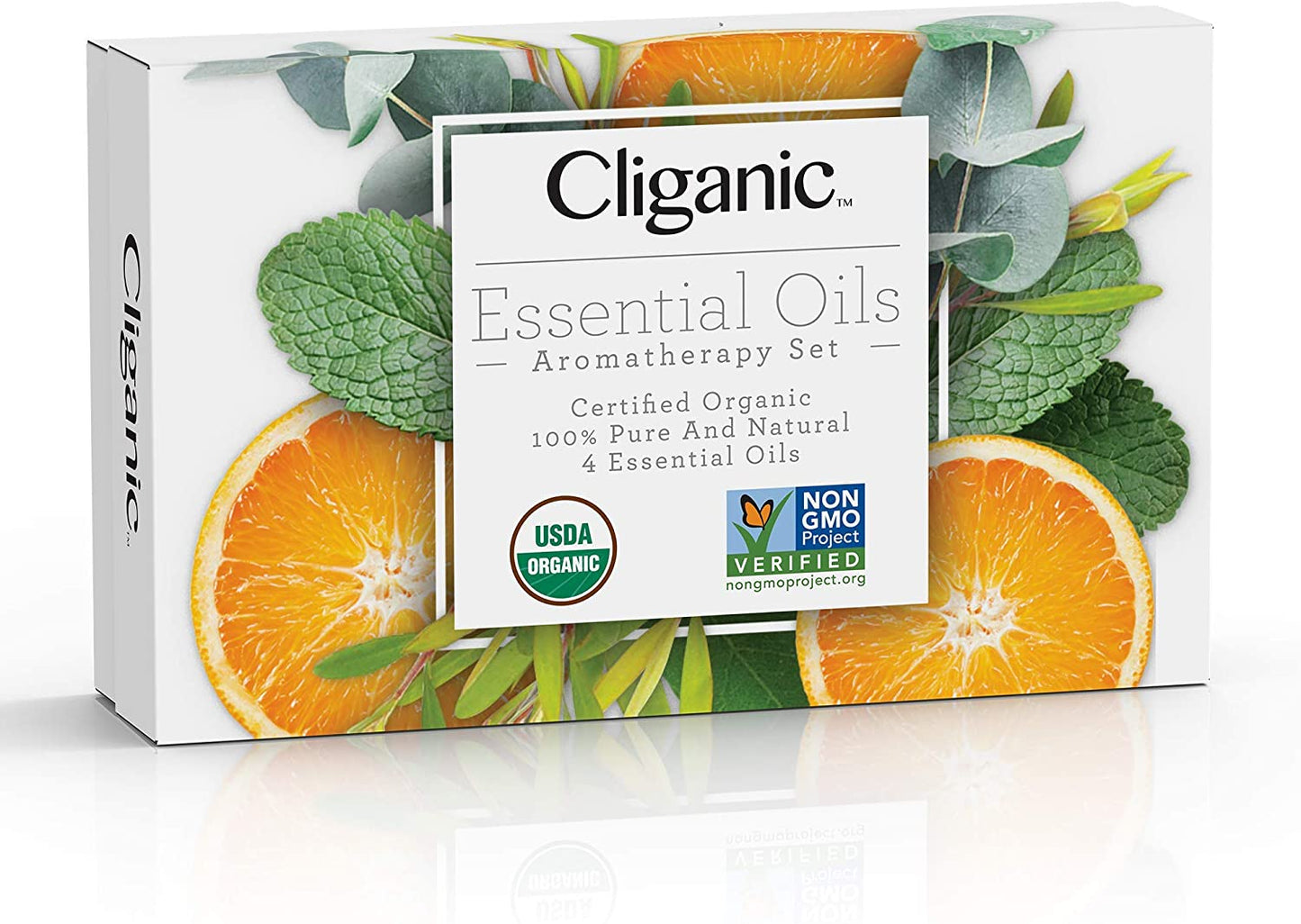 Cliganic USDA Organic Aromatherapy Essential Oils Set (Top 4), 100%