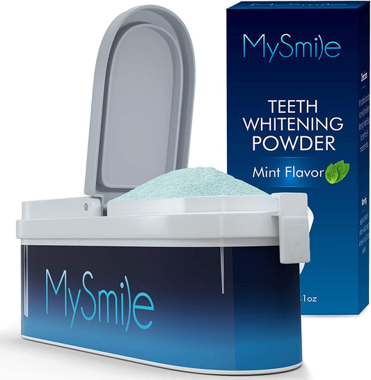 MySmile Tooth Powder for Teeth Whitening, No-Mess Teeth Whitener, Alternative Toothpaste Whitening Effective Remover Stains