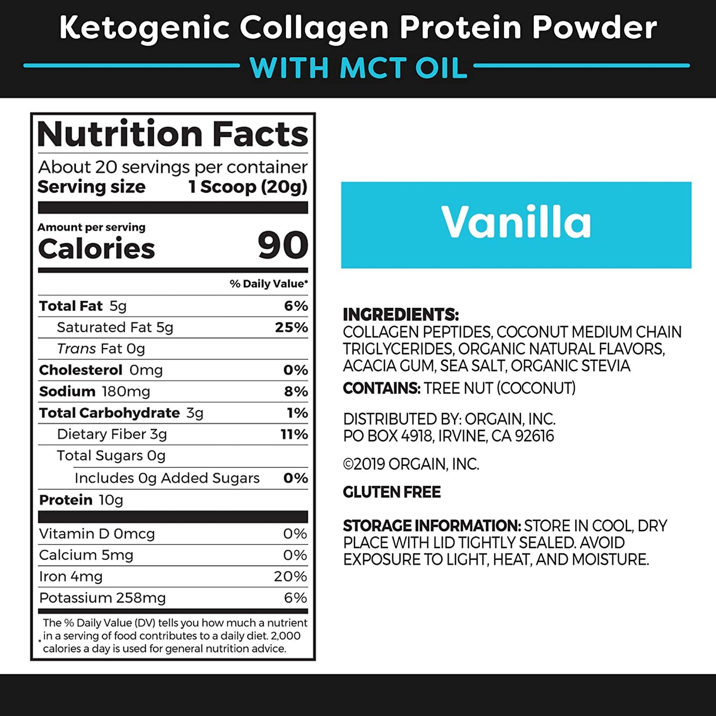 Orgain Keto Collagen Protein Powder