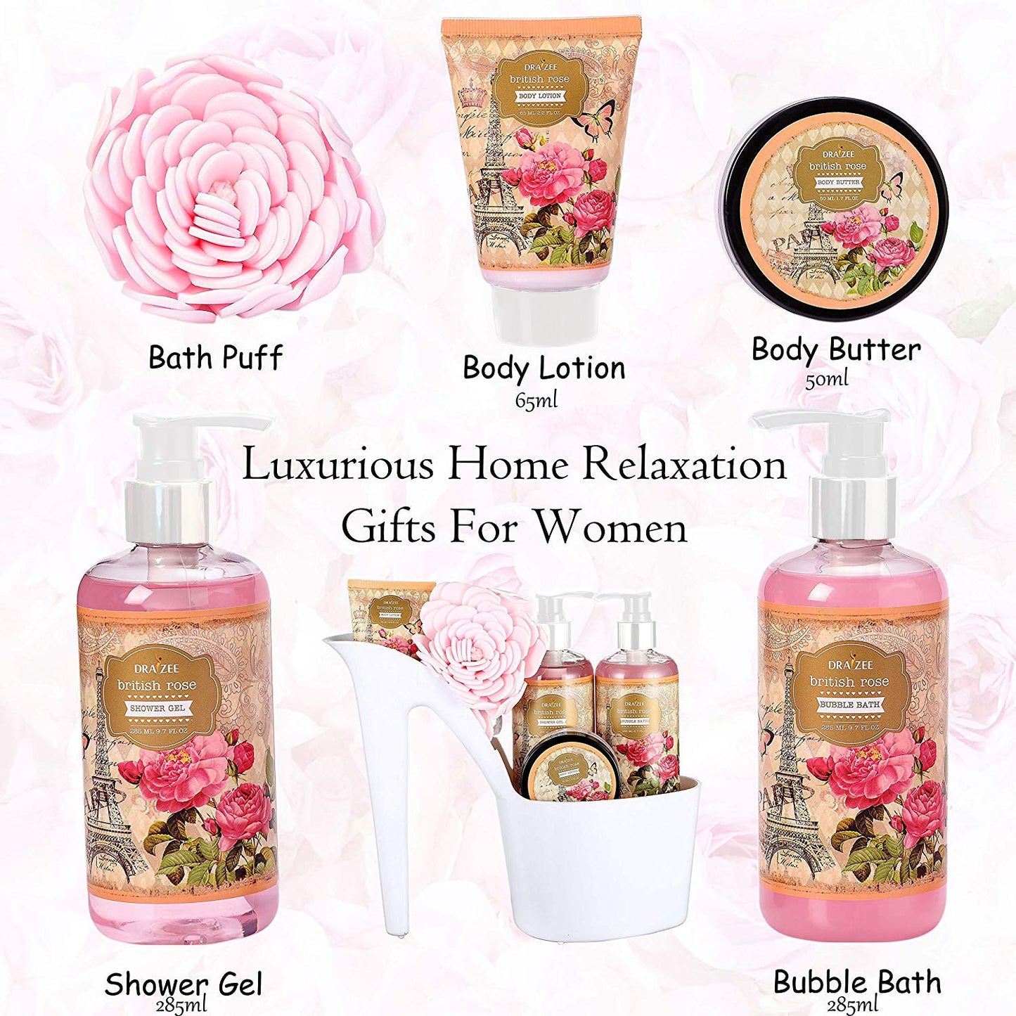 The Queen’s Treatment Spa Home Relaxation Fragrance Bag for Woman Rose Scented Heel Shoe 4 Pieces #1 Gift for Christmas