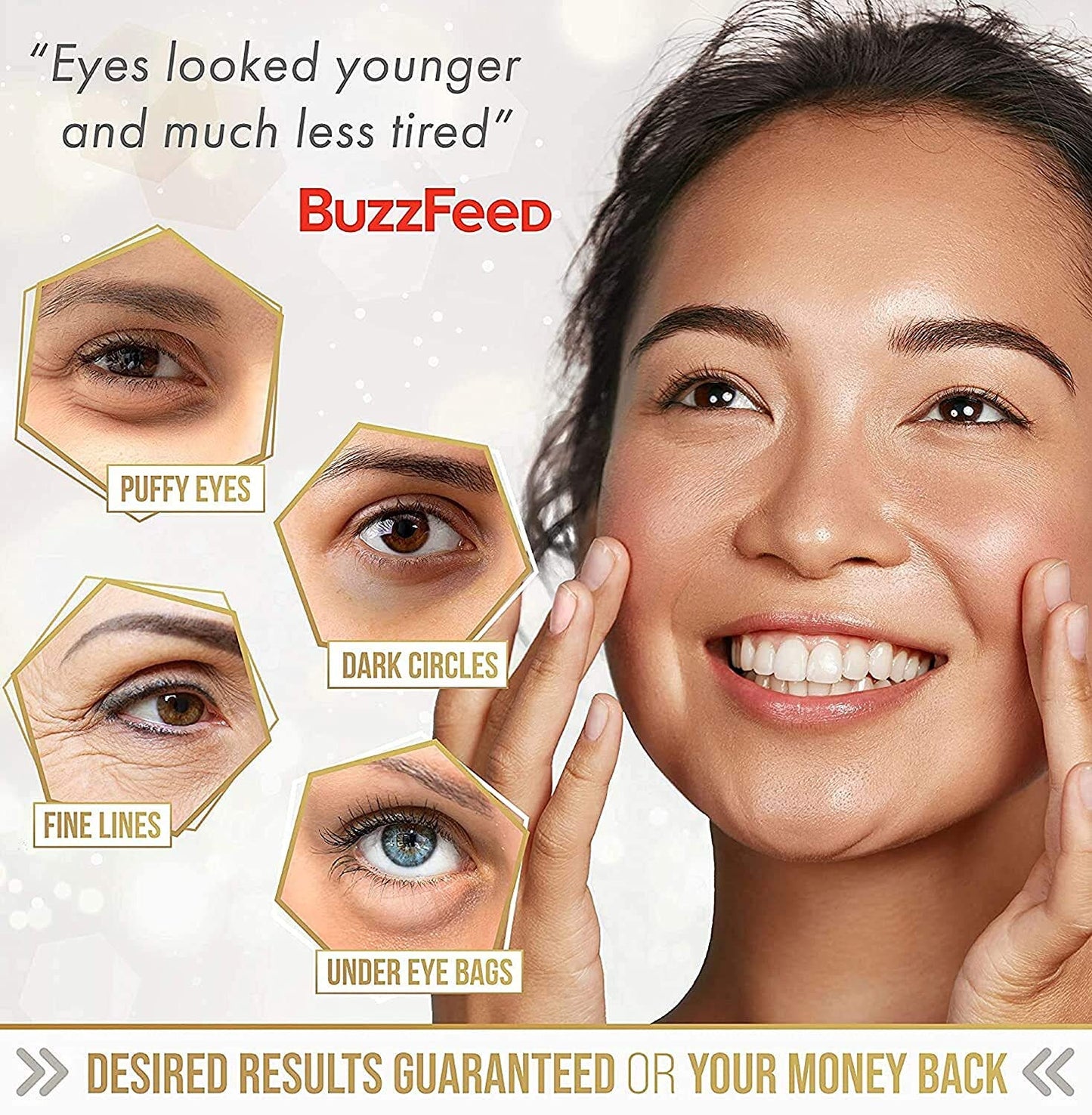 Roll over image to zoom in 24K Gold Eye Mask– 20 Pairs - Puffy Eyes and Dark Circles Treatments