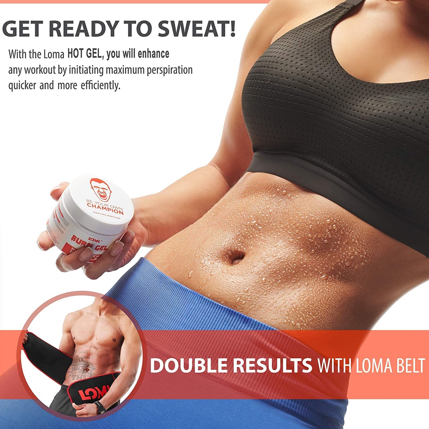 Natural Weight loss Hot Cream - Premium Workout Sweat Cream - Hot Cream Gel For Belly Women Men- Heating Cream with Aloe Extract - Lipo Gel and Workout Enhancer for Abdomen and Waist (Original)