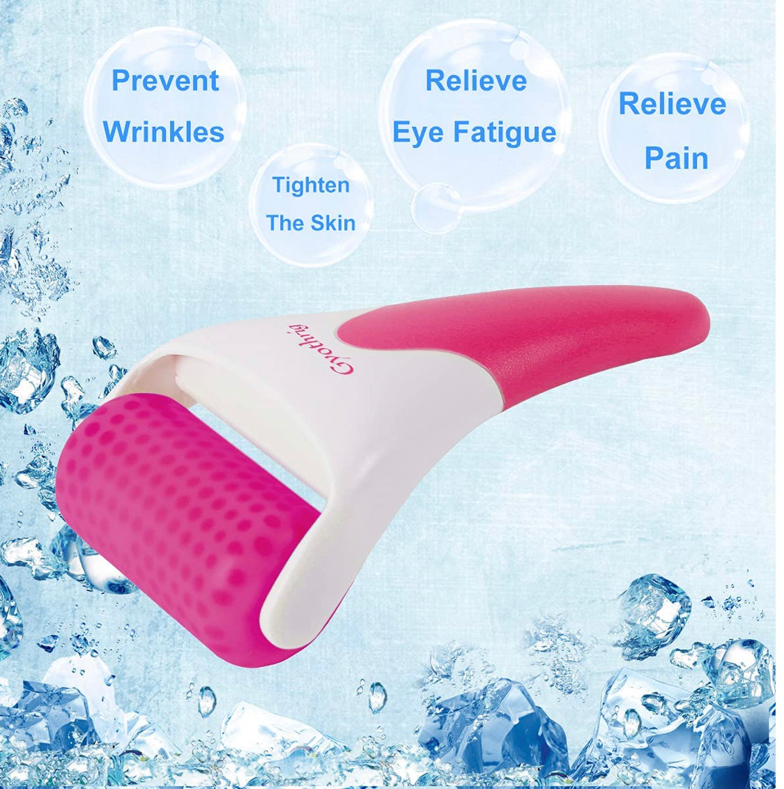 Face Ice Gua Sha Roller – Gel Eye Ficial Mask Jade Cold Reusable Therapy Tool Massage for Women Cooling Anti Wrinkle Skin Care Set Puffiness Migraine Pain Relief Minor Injury Body Muscle Relaxing Gift