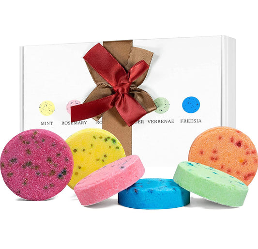 Shower Steamers, Aromatherapy Steamers with Pure Essential Oils for Relaxation, Gifts for All Ages, Birthday, Christmas and Valentine's Day Gift, Strong and Lasting Fragrance Shower Tablets, 6 PCS