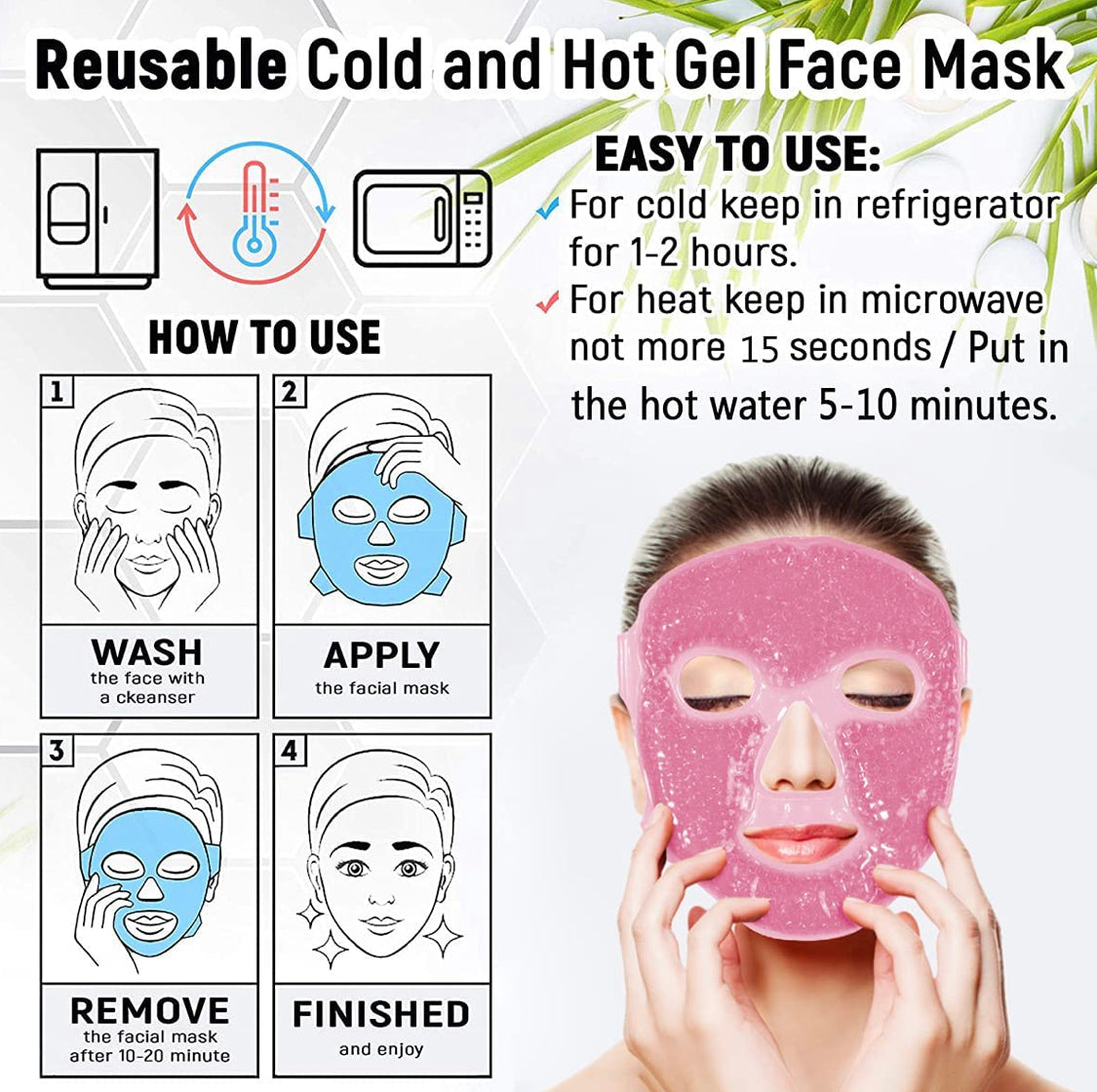 Face Ice Gua Sha Roller – Gel Eye Ficial Mask Jade Cold Reusable Therapy Tool Massage for Women Cooling Anti Wrinkle Skin Care Set Puffiness Migraine Pain Relief Minor Injury Body Muscle Relaxing Gift