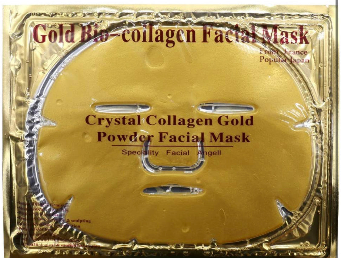 Jakuva 24k Gold Gel Collagen Facial Masks,Skin Care Premium Moisturizing Facial Sheet Patch for Anti Aging, Puffiness, Anti Wrinkle,Firm Skin & Hydrateing Your Beautiful Face (6PCS)