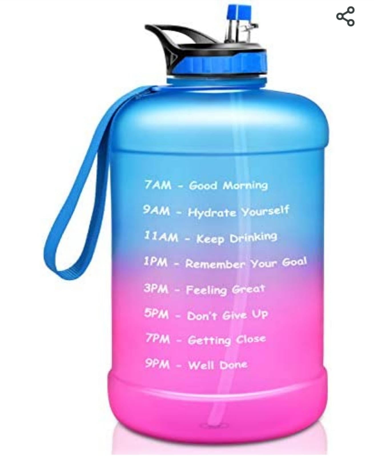 Favofit 1 Gallon Motivational  Water Bottle